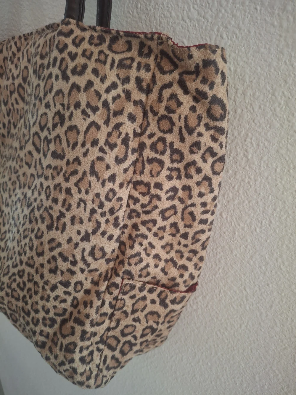 Y2k Neiman Marcus Leopard Print Tote Bag with Dark Brown Leather Handles